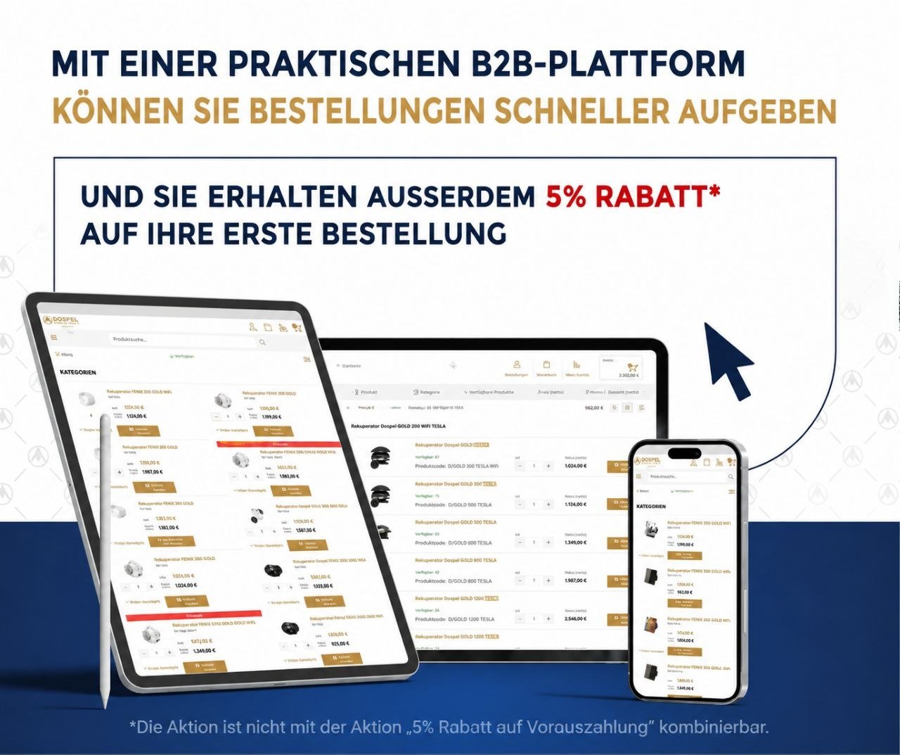 Dospel B2B-Plattform Bestellbanner